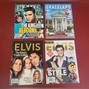 Lot Of 4 Elvis Presley Magazines Lisa Marie Tribute Style Graceland Magazine